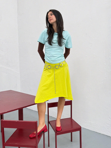 QUINCE SKIRT / lime
