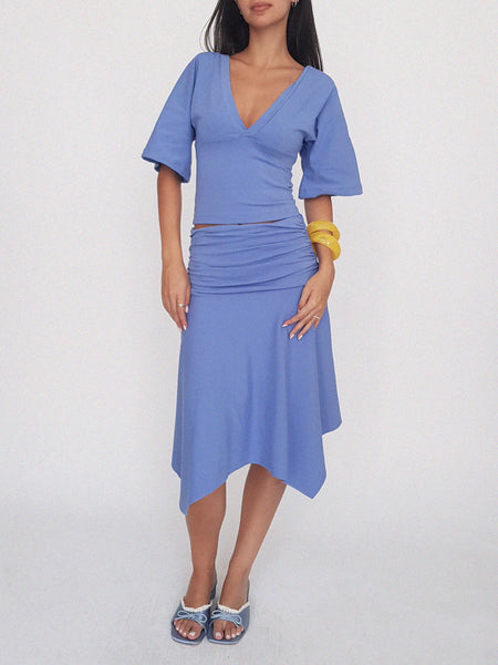 QUINCE SKIRT / blueberry