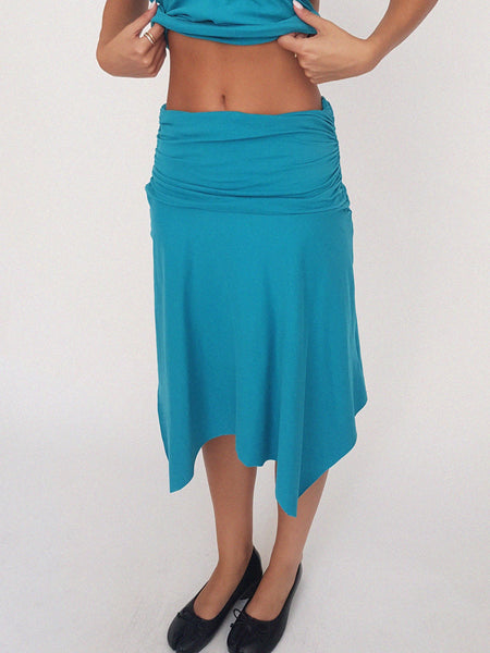 QUINCE SKIRT / turquoise