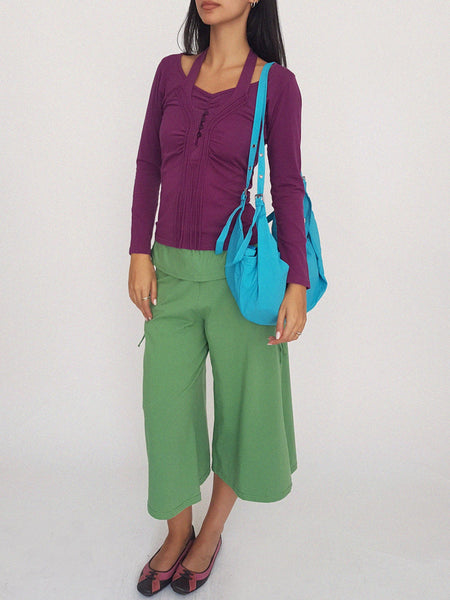 WALNUT CAPRI SHORTS   / green