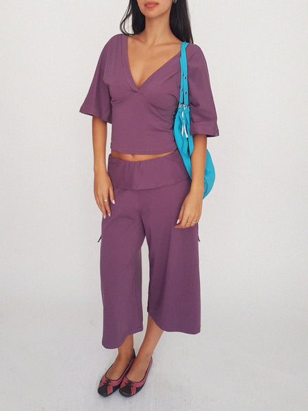 APPLE TOP // aubergine