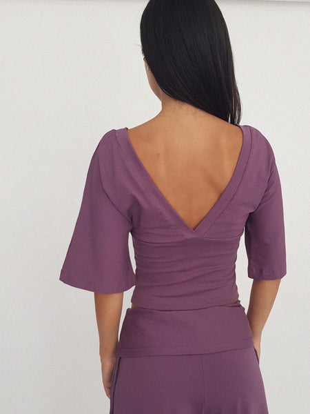 APPLE TOP // aubergine