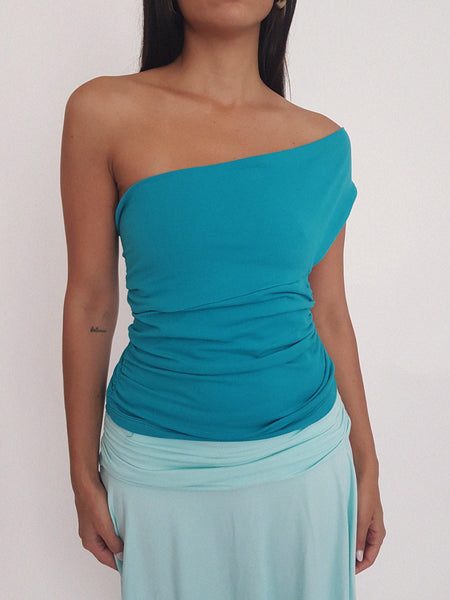 PEAR TOP // turquoise
