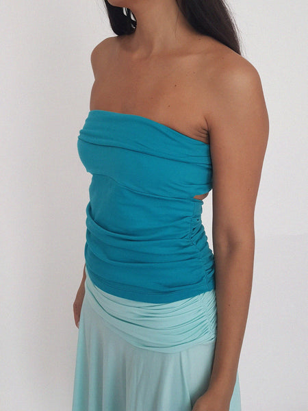 PEAR TOP // turquoise