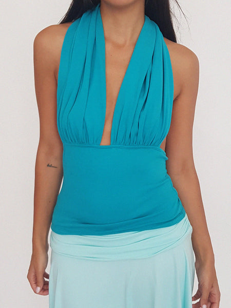FIG TOP // turquoise