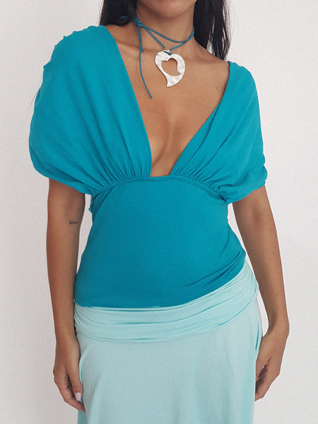 FIG TOP // turquoise