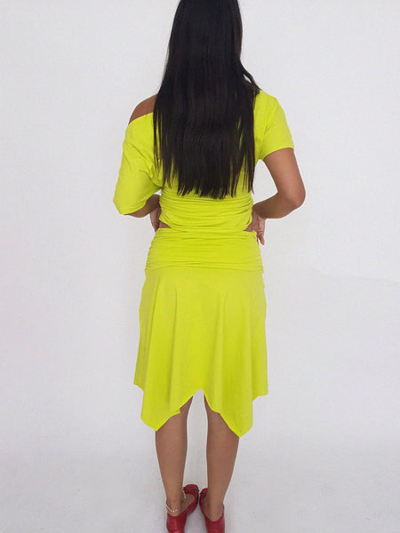QUINCE SKIRT / lime