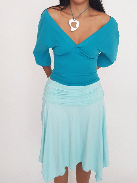 QUINCE SKIRT / water