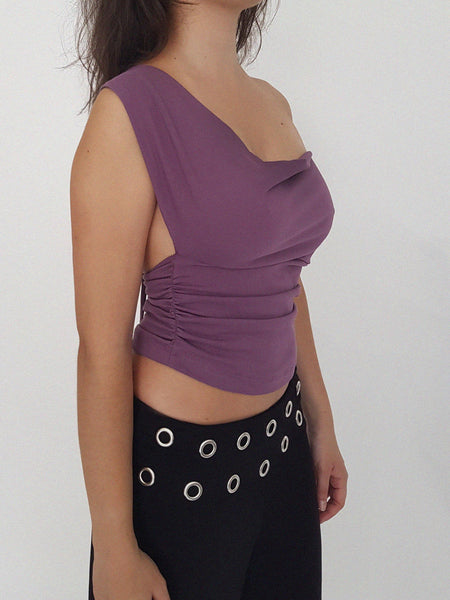 PEAR TOP // aubergine