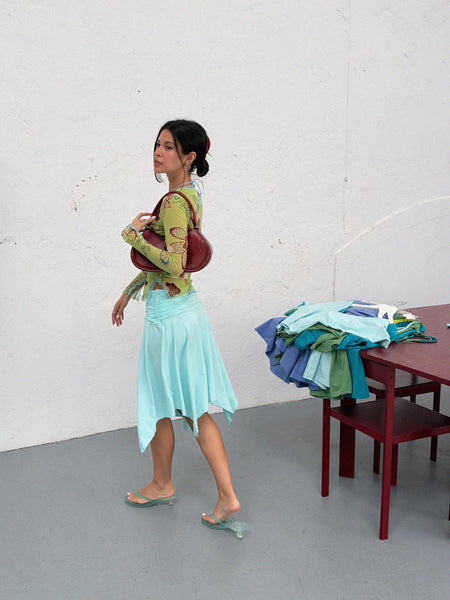 QUINCE SKIRT / water