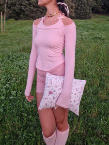 PINK BOW BLOUSE