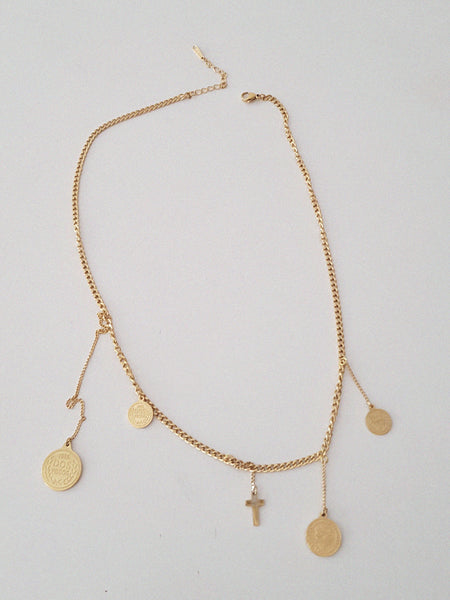 COIN NECKLACE // stainless steal