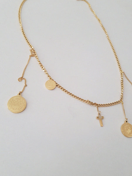 COIN NECKLACE // stainless steal