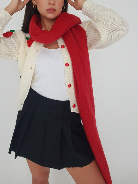RED WINTER SCARF
