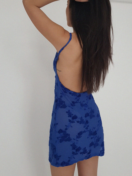 AMORE DRESS SHORT// BLUE KLEIN