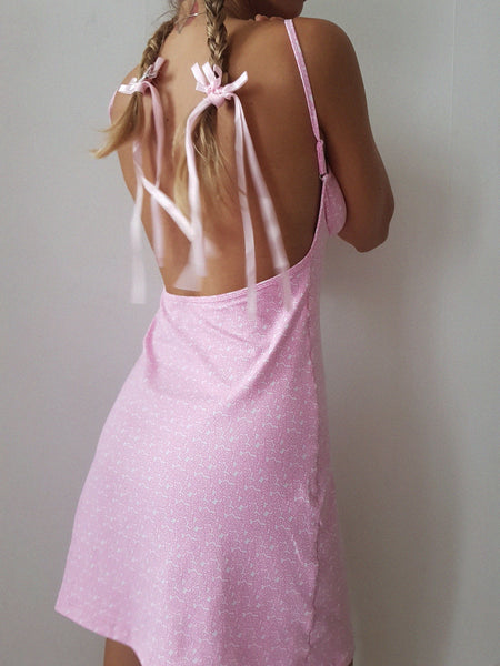 DRESS SHORT// pink daisy