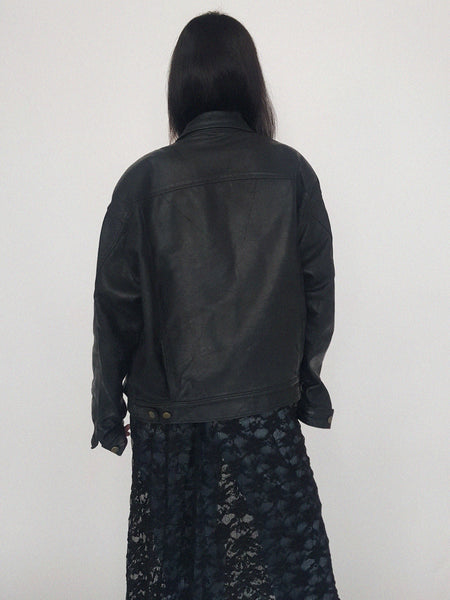 BLACK LEATHER COAT // 2006