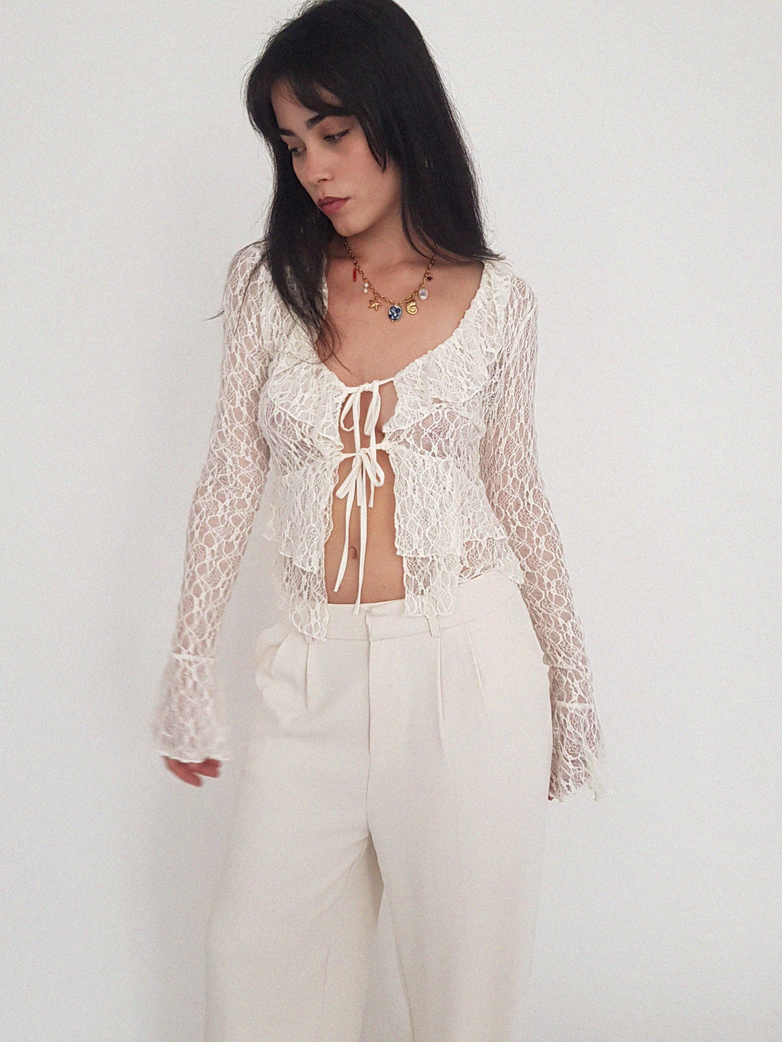 MERMAID TOP // white