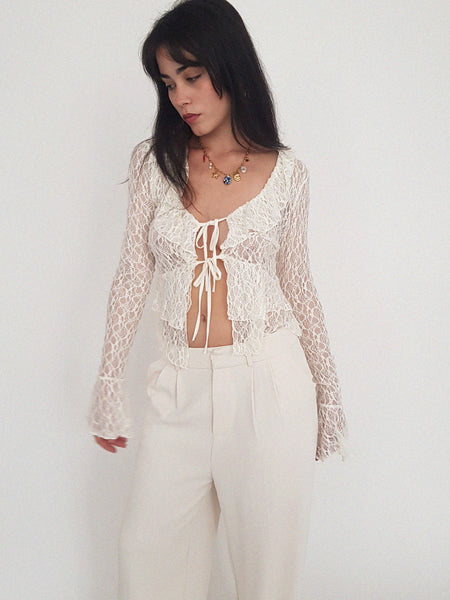 MERMAID TOP // white