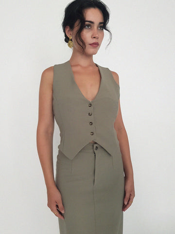 CLASSIC VEST  handmade // STONE