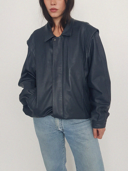 BOMBER LEATHER COAT // 2014