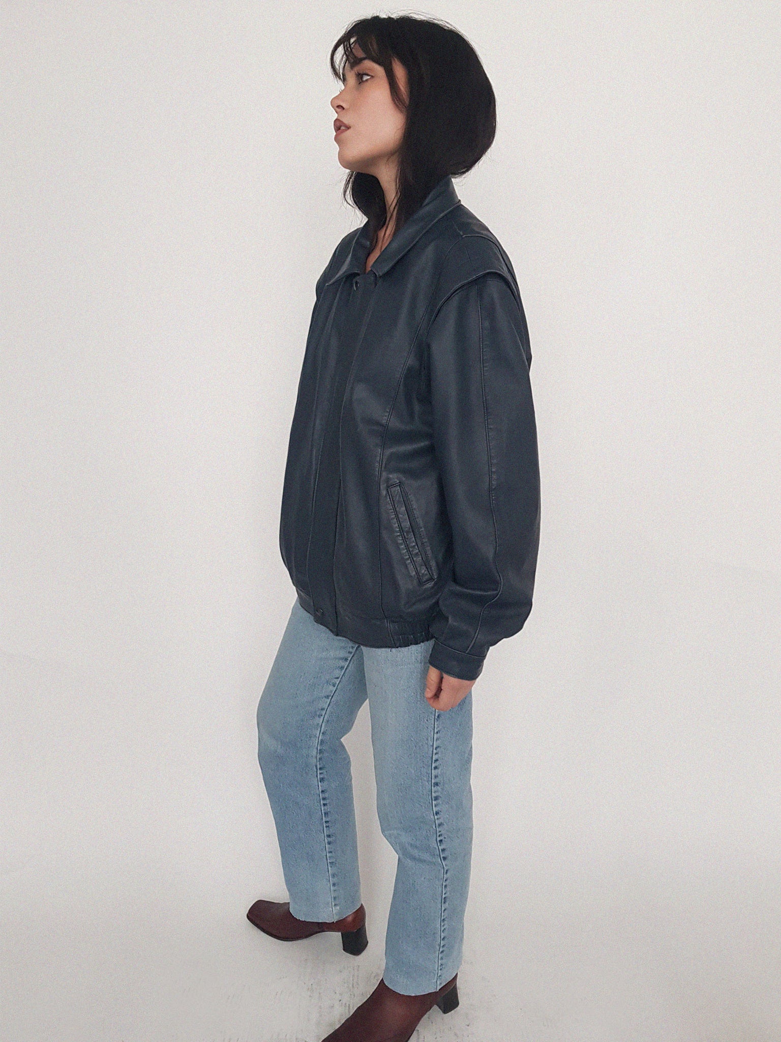 BOMBER LEATHER COAT // 2014