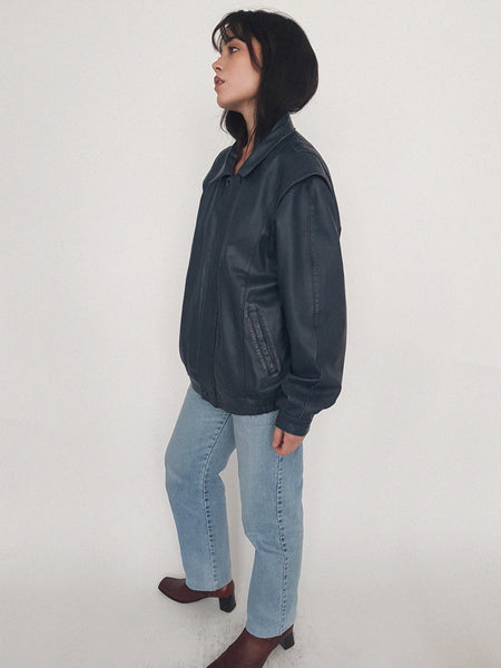 BOMBER LEATHER COAT // 2014