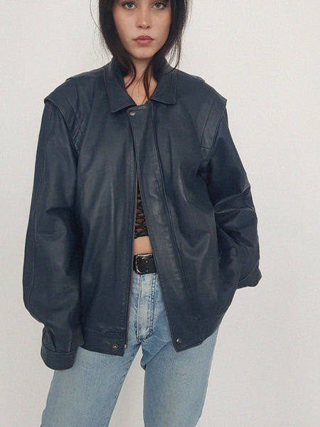 BOMBER LEATHER COAT // 2014