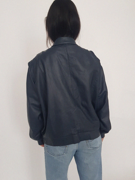 BOMBER LEATHER COAT // 2014