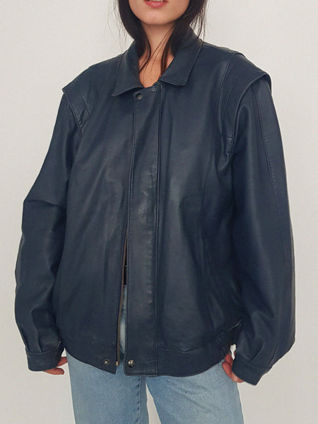 BOMBER LEATHER COAT // 2014