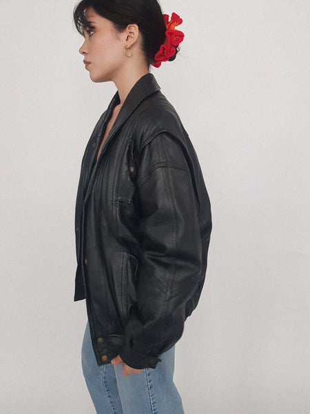 BOMBER LEATHER COAT // 2016