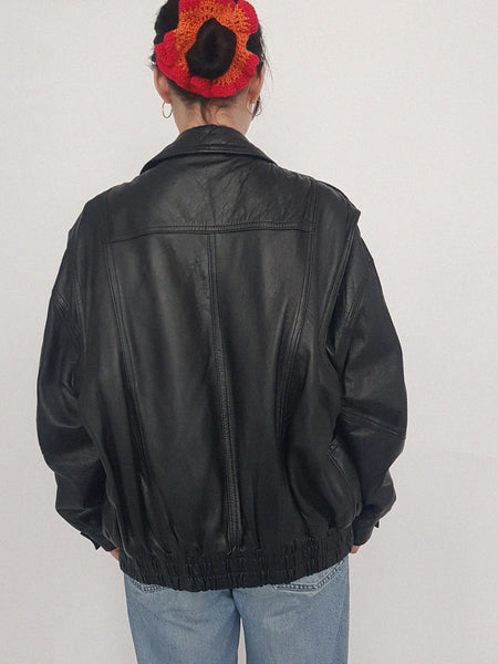 BOMBER LEATHER COAT // 2016