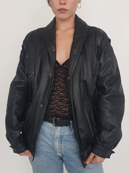 BOMBER LEATHER COAT // 2016