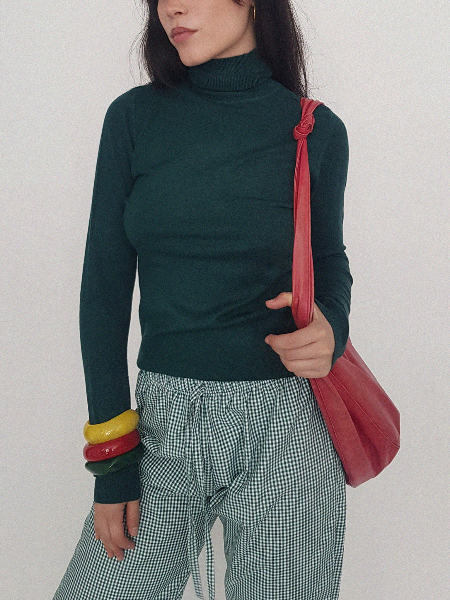 LUNA TROUSERS // green plaid