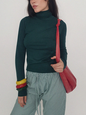 LUNA TROUSERS // green plaid