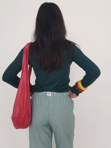 LUNA TROUSERS // green plaid