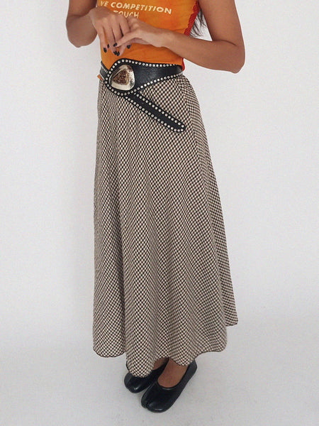 PLAID SKIRT // bordeaux plaid