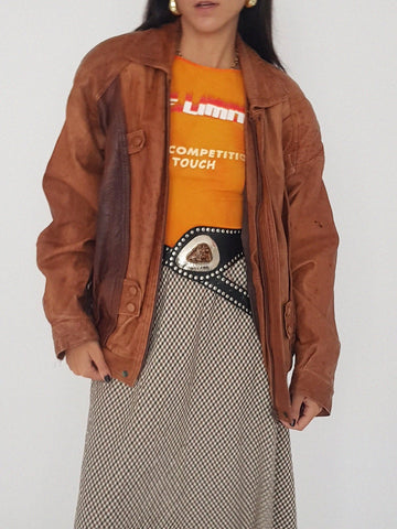 LEATHER COAT // 2028