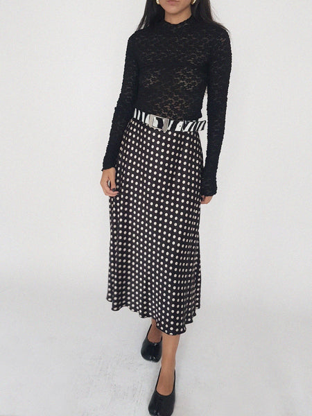 FLOWER TURTLENECK // black