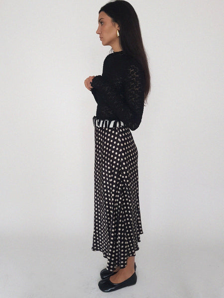 FLOWER TURTLENECK // black