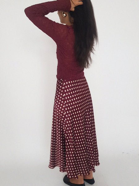 SHINNING SKIRT // WINE