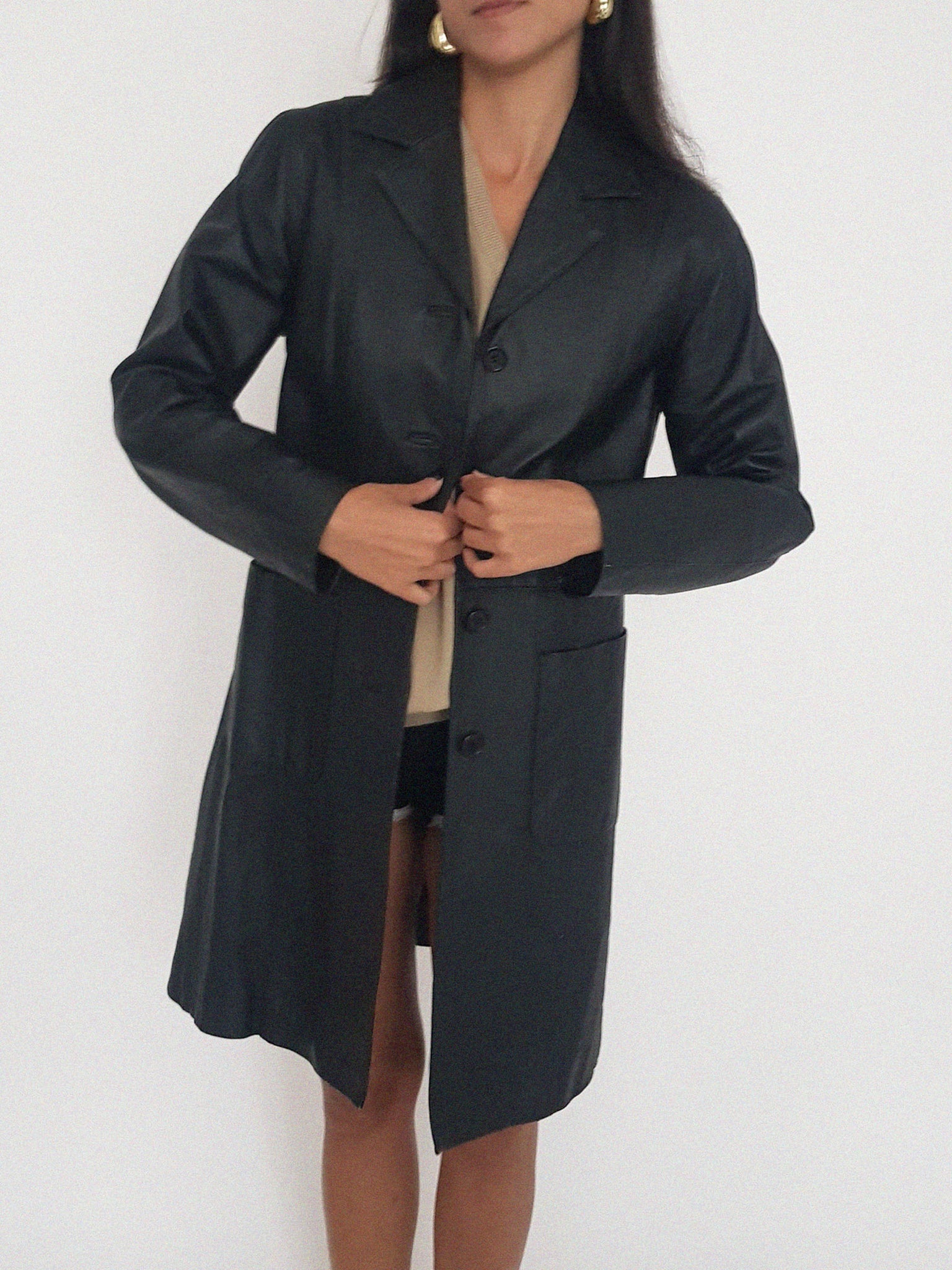 LEATHER COAT // 2035