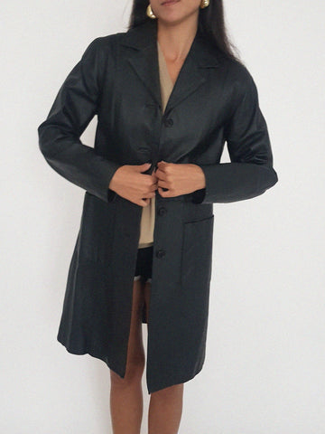 LEATHER COAT // 2035