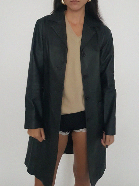 LEATHER COAT // 2035