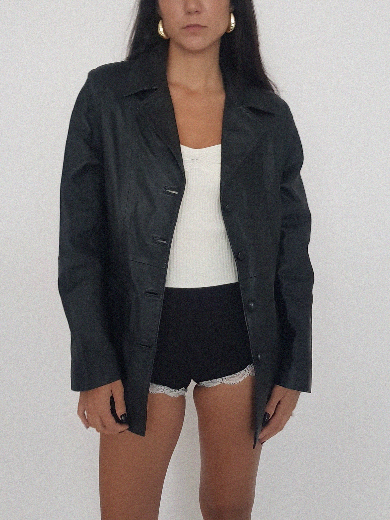 LEATHER COAT // 2034