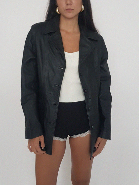 LEATHER COAT // 2034