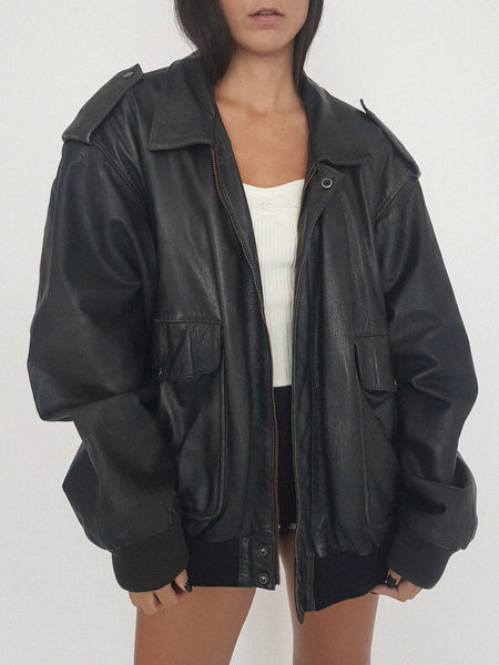 LEATHER COAT // 2038