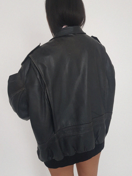 LEATHER COAT // 2038