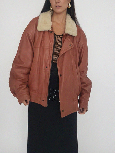 LEATHER COAT // 2040