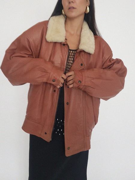 LEATHER COAT // 2040